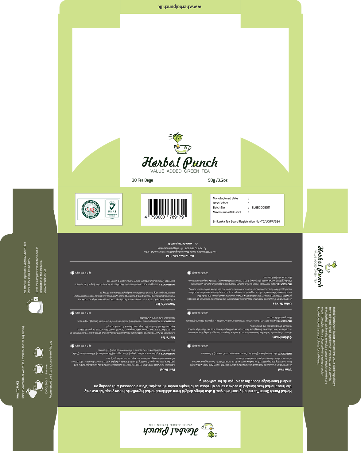 HERBAL PUNCH SRI LANKA TEA BOX